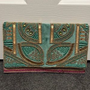 Lulu’s Beaded Velvet Clutch